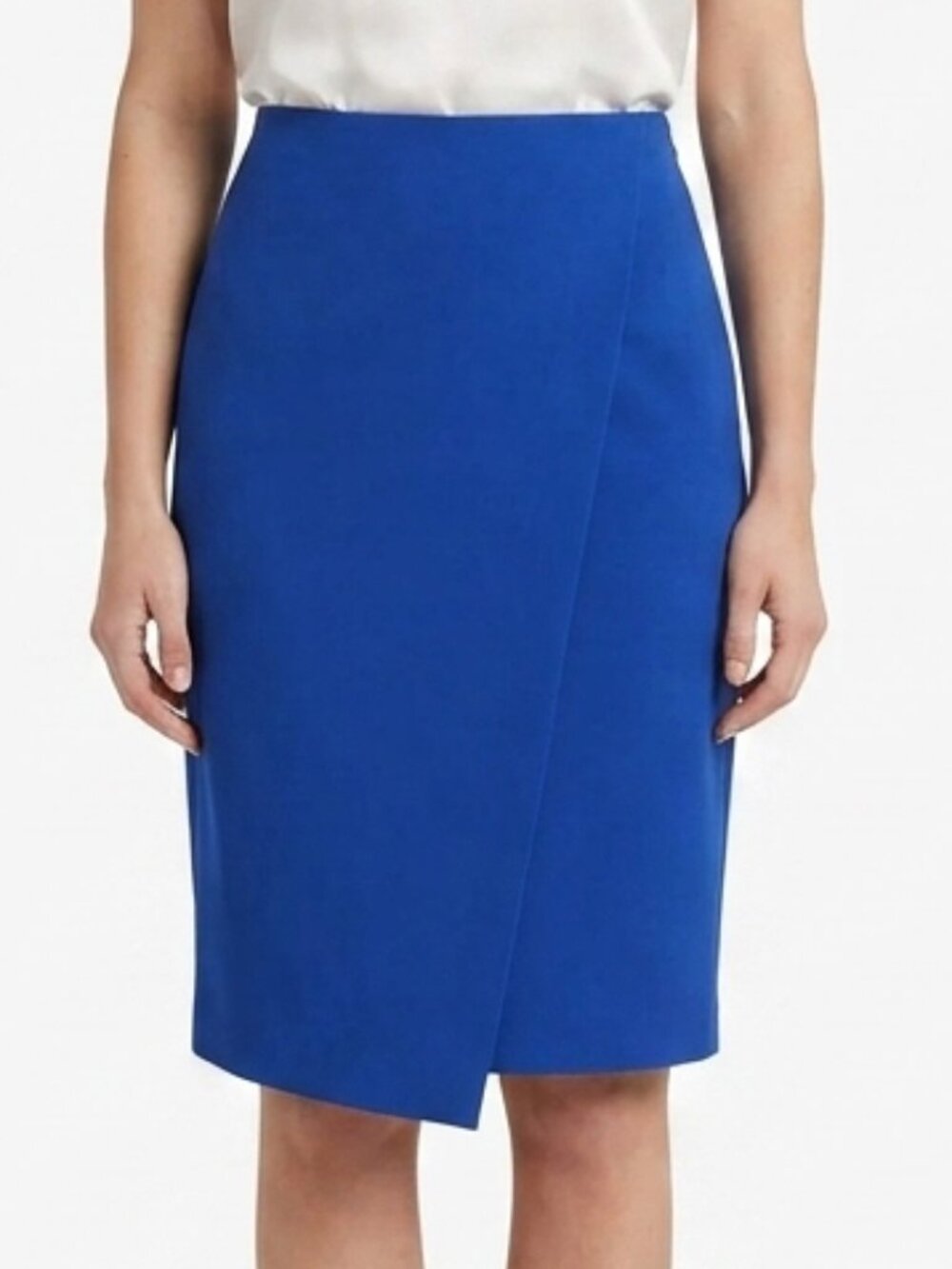Lord & Taylor Cobalt Blue Split Front Pencil Skirt- Sz. 6
